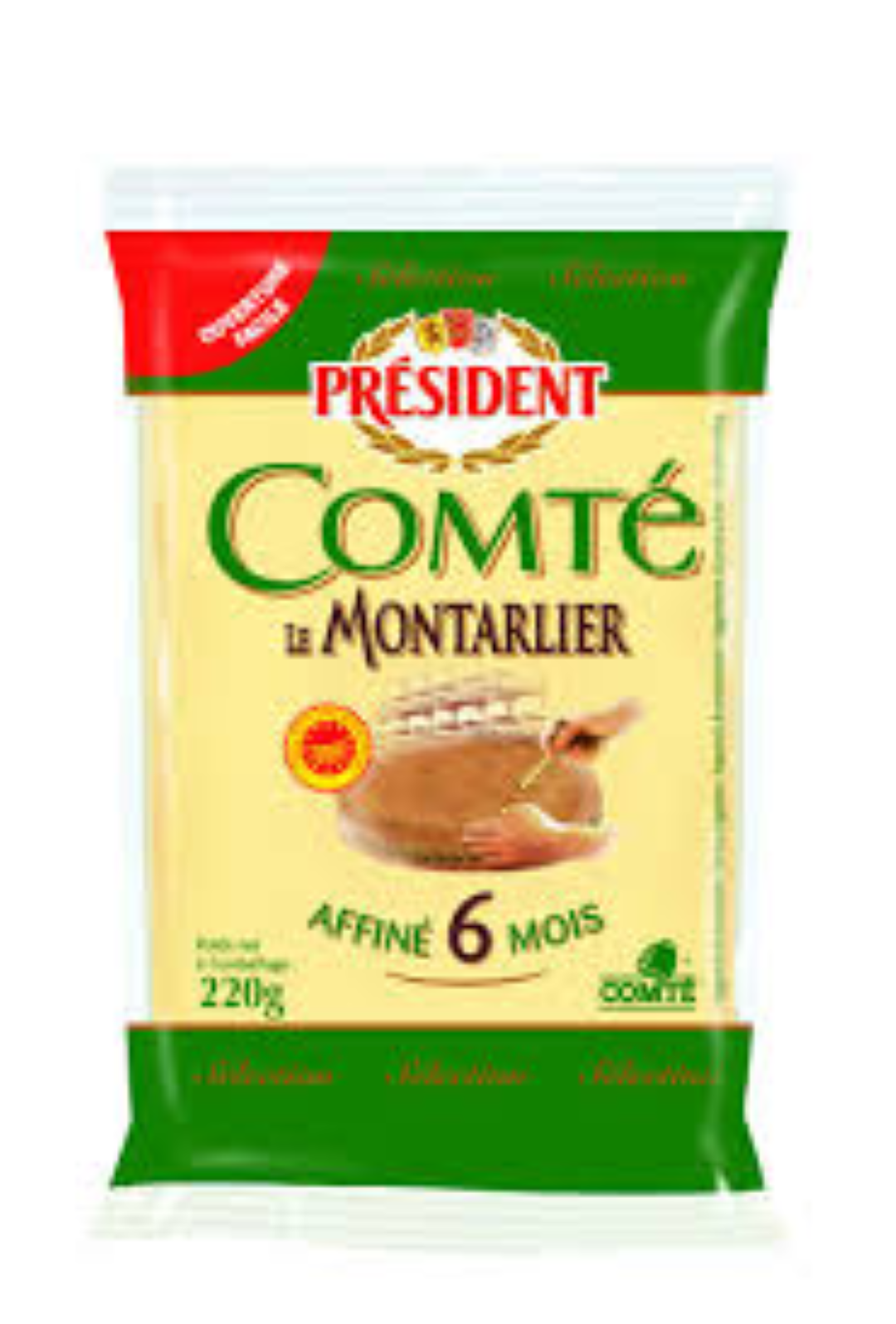 PRESIDENT  LE MONTARLIER COMTE CHEESE 220G
